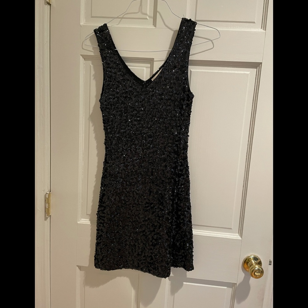 Black sequin dress